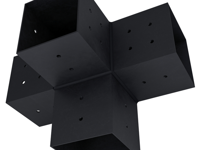 Pergola 4-Arm Post Bracket (for 4x4 Wood Posts)