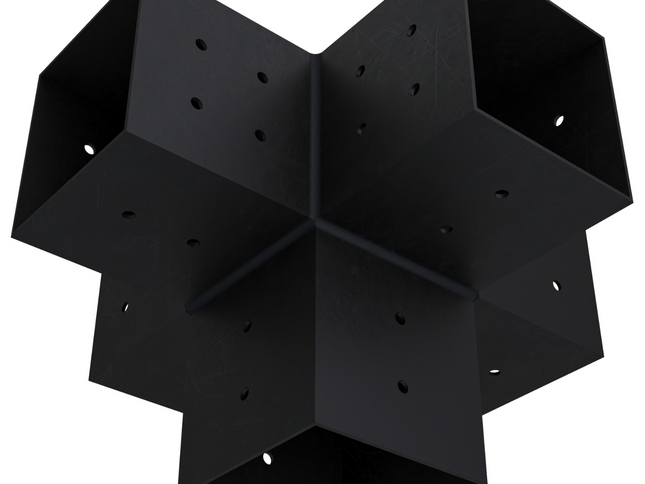 Pergola 5-Arm Post Bracket (for 4x4 Wood Posts)