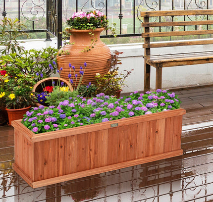 Wooden Decorative Planter Box for Garden Yard and Window