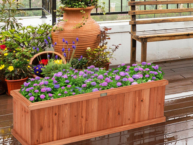Wooden Decorative Planter Box for Garden Yard and Window