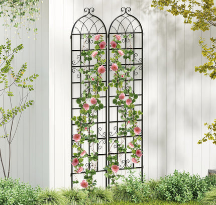 4 Pack 86" x 20" Metal Garden Trellis for Outdoor Climbing Plants