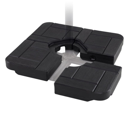 4-Piece 188 lb Cantilever Offset Patio Umbrella Base-Black
