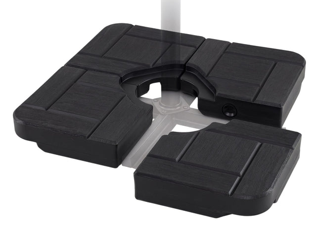 4-Piece 188 lb Cantilever Offset Patio Umbrella Base-Black