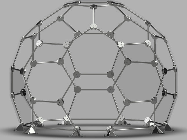 CNC Dome - 16 Ft Tall Stainless Steel 19 Foot Fullerene Enclosure