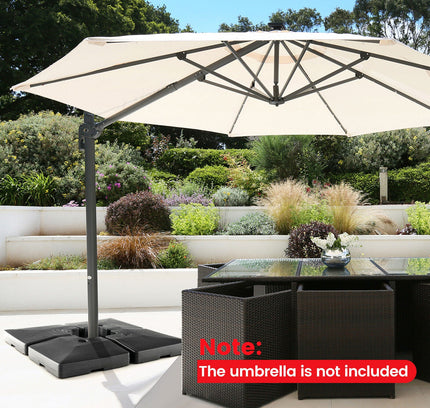 4-Piece 20L Cantilever Offset Patio Umbrella Base