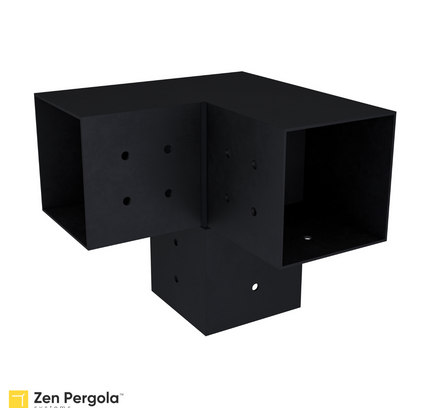 Pergola 3-Arm Post Bracket (for 4x4 Wood Posts)