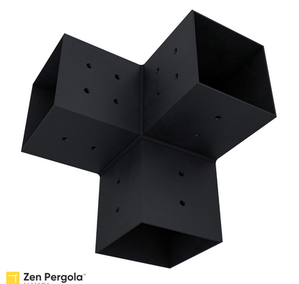 Pergola 3-Arm Post Bracket (for 4x4 Wood Posts)
