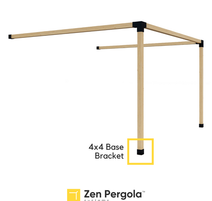 Pergola Base Bracket (for 4x4 Wood Posts)
