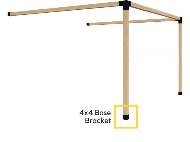 Pergola Base Bracket (for 4x4 Wood Posts)