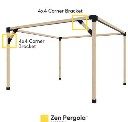 Pergola Support Bracket (for 4x4 Wood Posts)