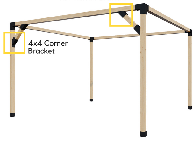 Pergola Support Bracket (for 4x4 Wood Posts)