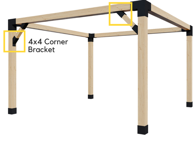 Pergola Support Bracket (for 4x4 Wood Posts)