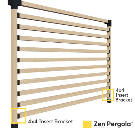 Pergola Insert Bracket (for 4x4 Wood Posts)