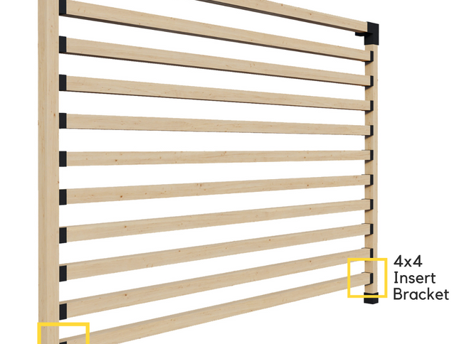 Pergola Insert Bracket (for 4x4 Wood Posts)