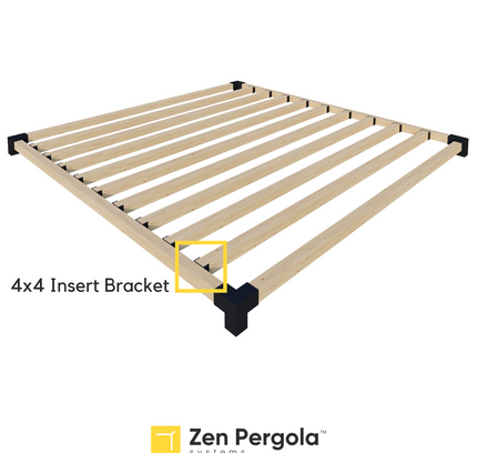 Pergola Insert Bracket (for 4x4 Wood Posts)