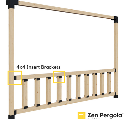 Pergola Insert Bracket (for 4x4 Wood Posts)
