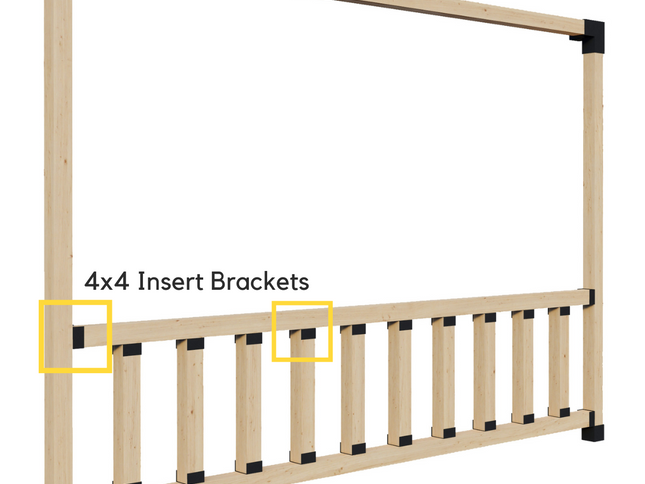 Pergola Insert Bracket (for 4x4 Wood Posts)