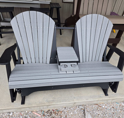 Dutch Country Patio 6 Ft Amish Adirondack Bench Glider, Maintenance-Free Poly