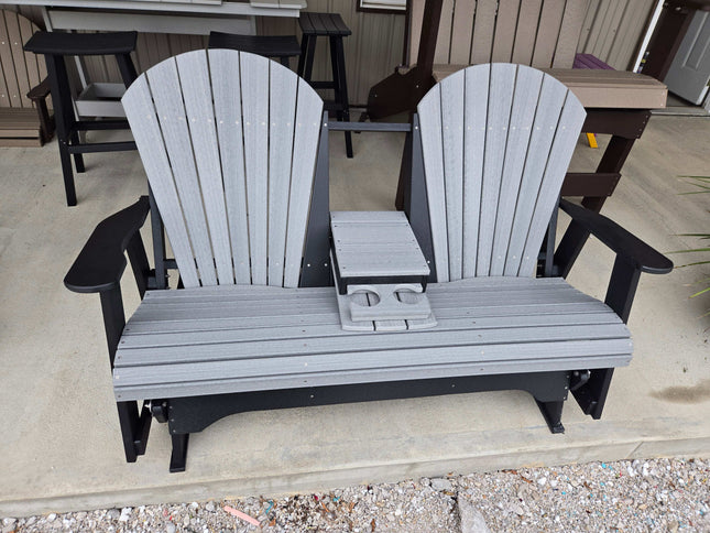 Dutch Country Patio 6 Ft Amish Adirondack Bench Glider, Maintenance-Free Poly