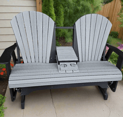 Dutch Country Patio 6 Ft Amish Adirondack Bench Glider, Maintenance-Free Poly