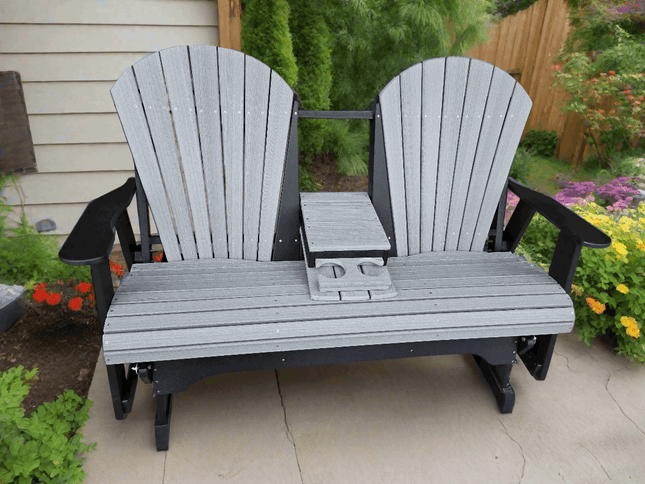 Dutch Country Patio 6 Ft Amish Adirondack Bench Glider, Maintenance-Free Poly