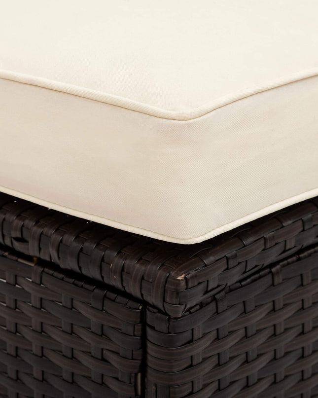 Alora Premium 5-Piece All-Weather Half-Moon Outdoor Rattan Wicker Patio Sectional Sofa Furniture Set With Tempered Glass Table