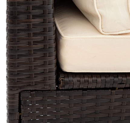 Alora Premium 5-Piece All-Weather Half-Moon Outdoor Rattan Wicker Patio Sectional Sofa Furniture Set With Tempered Glass Table