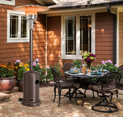 50000 BTU Stainless Steel Propane Patio Heater with Tip-Over Protection