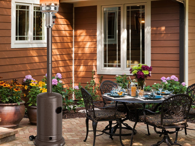 50000 BTU Stainless Steel Propane Patio Heater with Tip-Over Protection