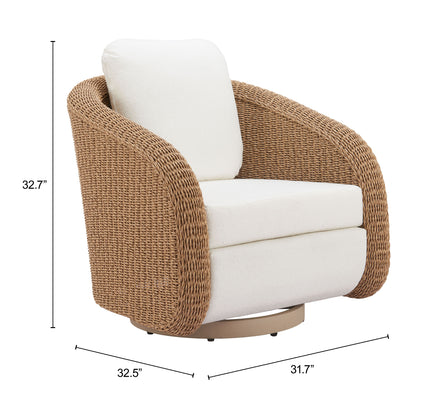 Solara Swivel Chair Ivory