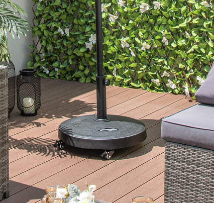51 lb 20.5" Outdoor Umbrella Base with Wheels and Handles