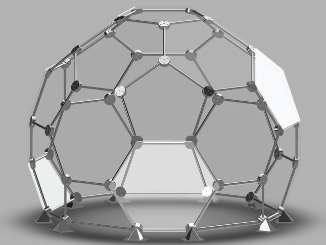 CNC Dome - 16 Ft Tall Stainless Steel 19 Foot Fullerene Enclosure