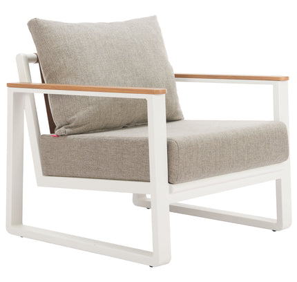 Welt Armchair Taupe & White