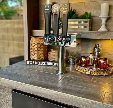 KoKoMo Outdoor Kitchen Pavilion – 20'x20' Luxury BBQ Island with 70" TV, Bar, Grill, Kegerator & More