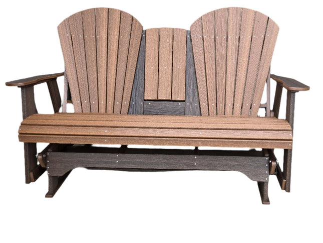 Dutch Country Patio 6 Ft Amish Adirondack Bench Glider, Maintenance-Free Poly