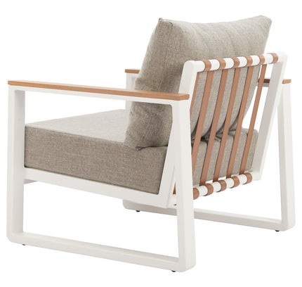 Welt Armchair Taupe & White