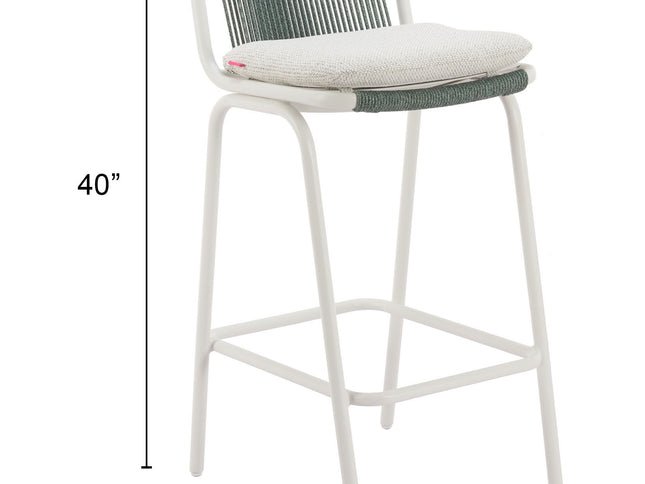 Luft Barstool (Set of 2) White & Green