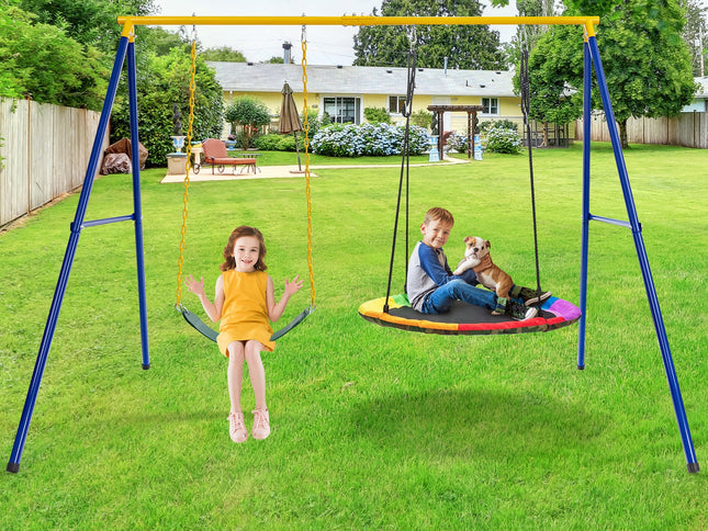 660 lb Extra-Large A-Shaped Swing Stand w/ Anti-Slip Footpads (Without