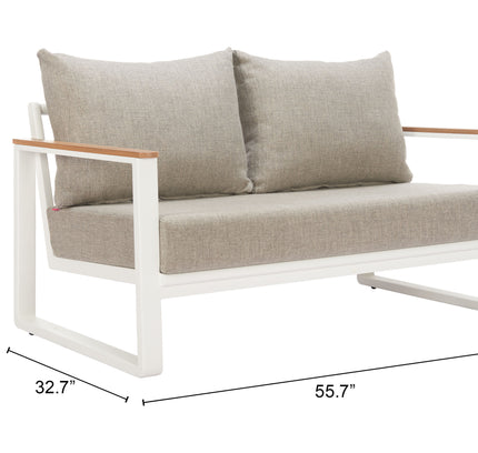 Welt Sofa Taupe & White