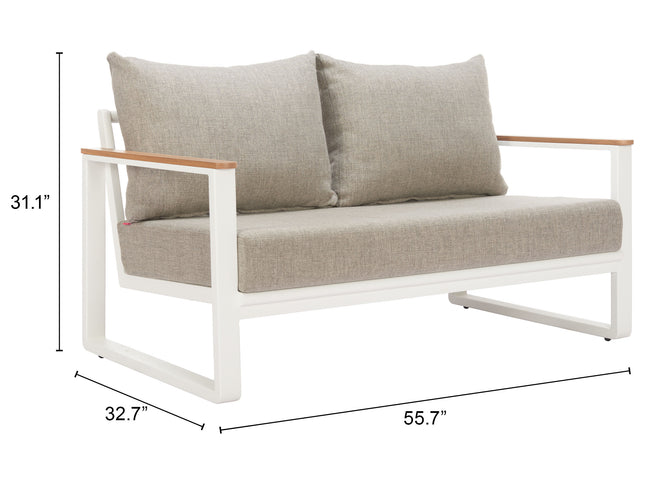 Welt Sofa Taupe & White