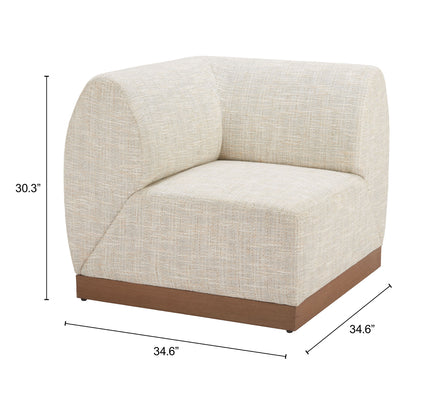 Christy Corner Chair Beige
