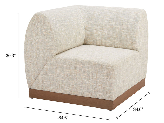 Christy Corner Chair Beige
