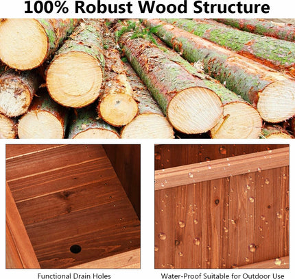Wooden Decorative Planter Box for Garden Yard and Window