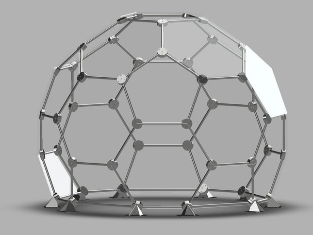 CNC Dome - 16 Ft Tall Stainless Steel 19 Foot Fullerene Enclosure