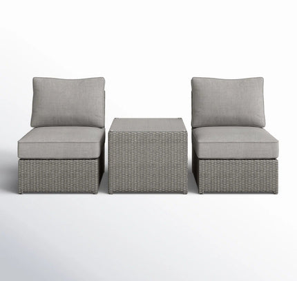 Modern Wicker Outdoor Seating Set With Cushions