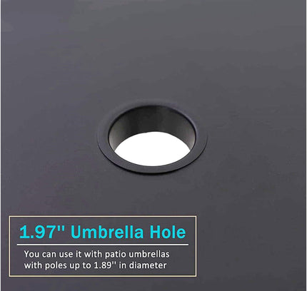 Alora 6-Piece Outdoor Patio Bar Set Dining Table With Umbrella & Swivel Bar Stools