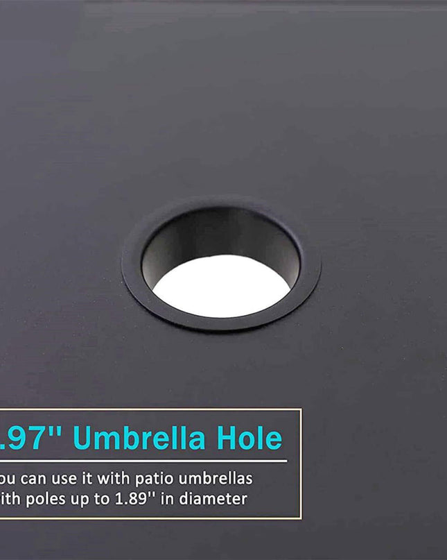 Alora 6-Piece Outdoor Patio Bar Set Dining Table With Umbrella & Swivel Bar Stools