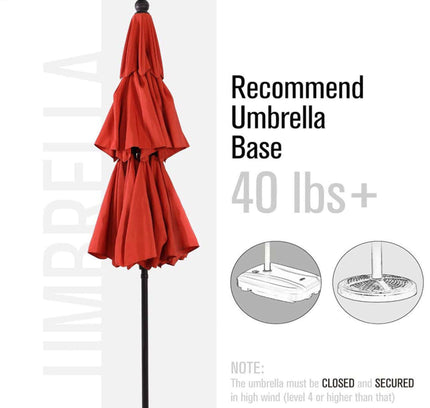 Alora 6-Piece Outdoor Patio Bar Set Dining Table With Umbrella & Swivel Bar Stools