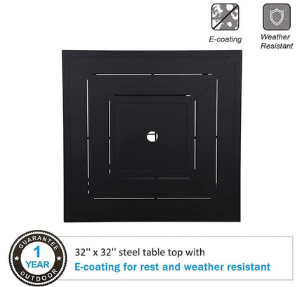 Alora 6-Piece Outdoor Patio Bar Set Dining Table With Umbrella & Swivel Bar Stools