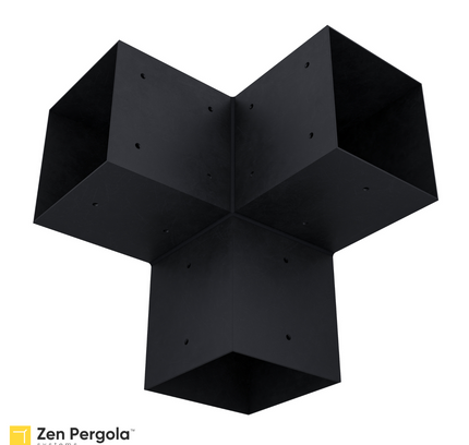 Pergola 3-Arm Post Bracket (for 6x6 Wood Posts)